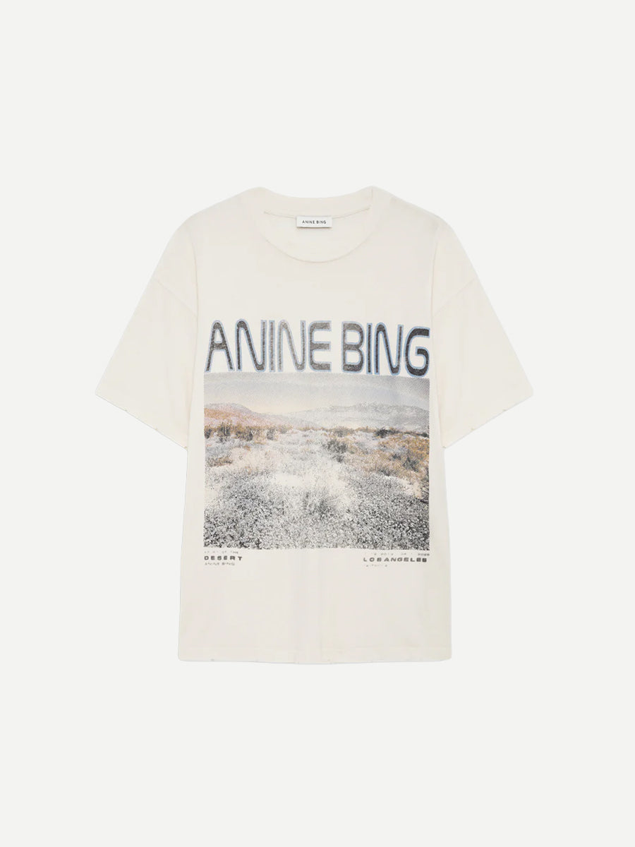Anine Bing Cade Tee Wildflowers in Off White