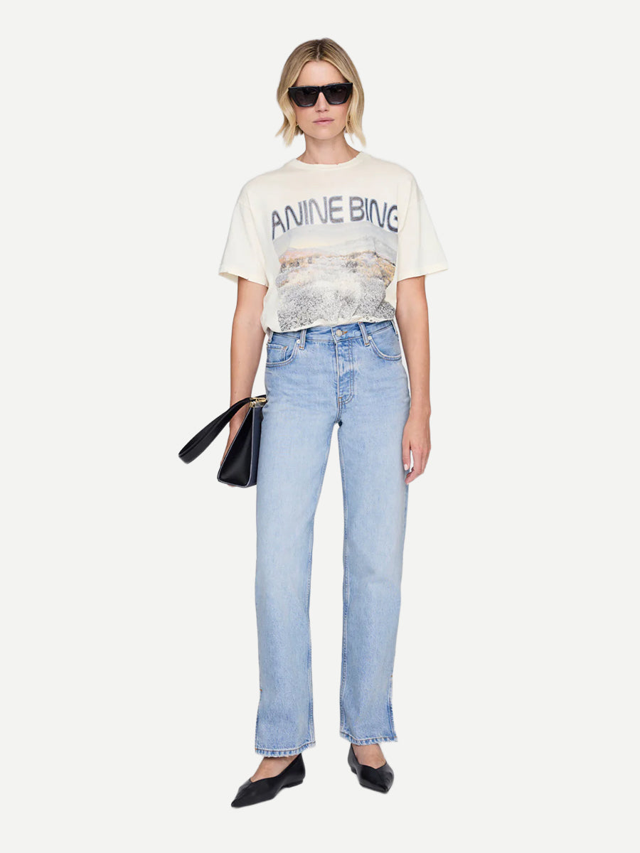 Anine Bing Cade Tee Wildflowers in Off White
