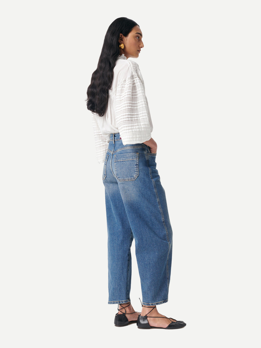 Vanessa Bruno Caleb Mom Jean's in Bleu Gris