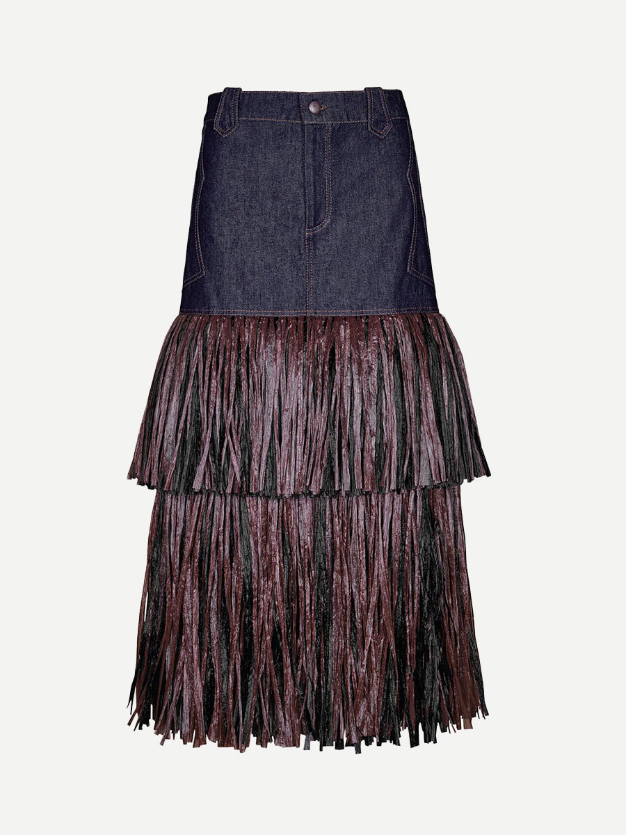 Calipso Ankle Skirt in Dark Navy