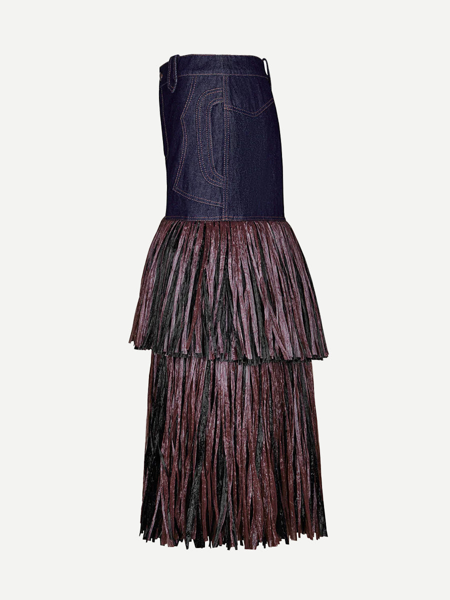 Calipso Ankle Skirt in Dark Navy