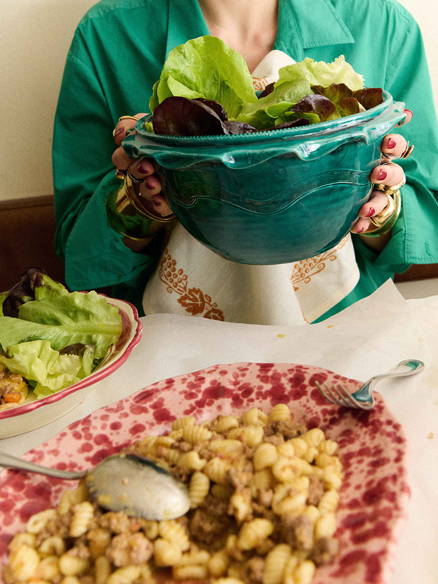Ceremonies Ceramic Serving Bowl in Sea Green