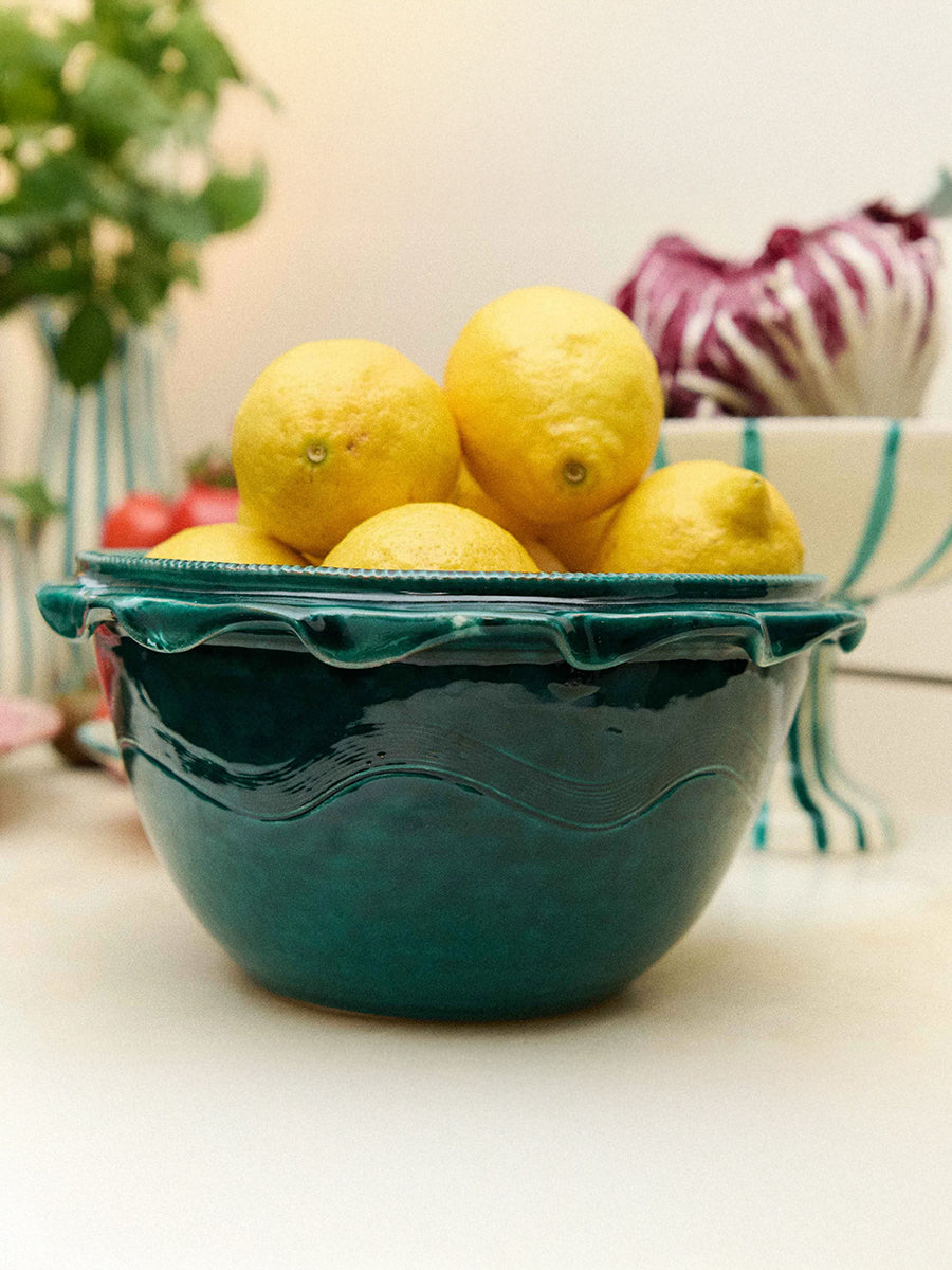Ceremonies Ceramic Serving Bowl in Sea Green