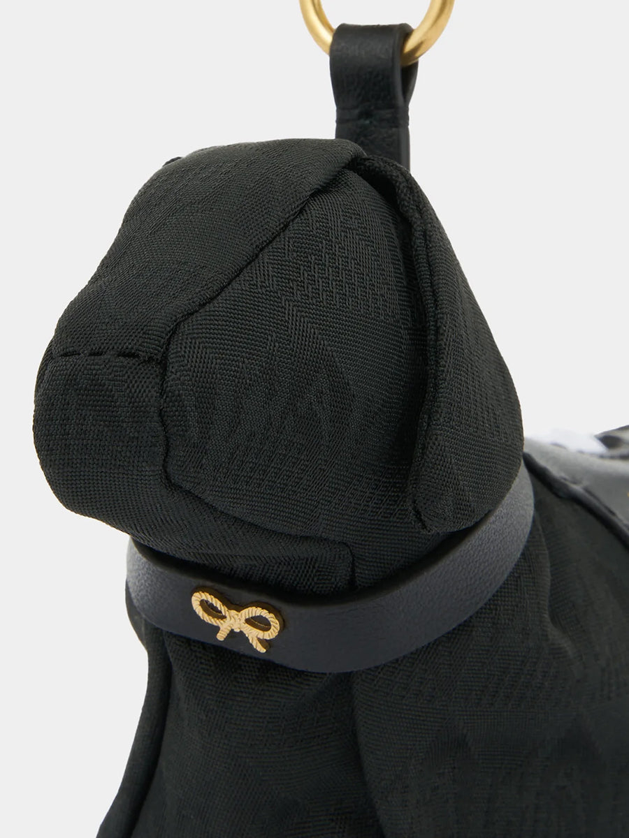 Charm Dog Poo Bag in Black AH Logo