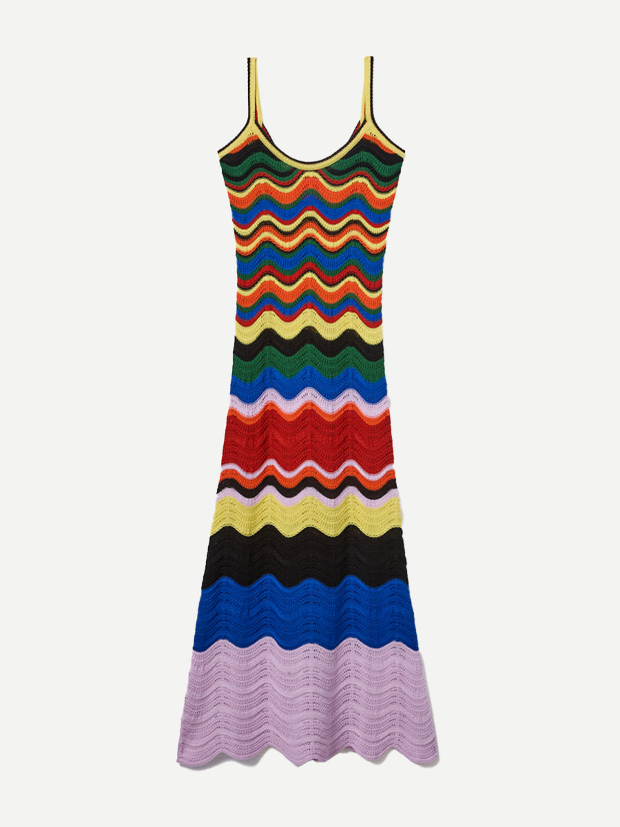 La DoubleJ Chevron Sundress in Multicolour Knit | Shop Adam Heath, Western Australia