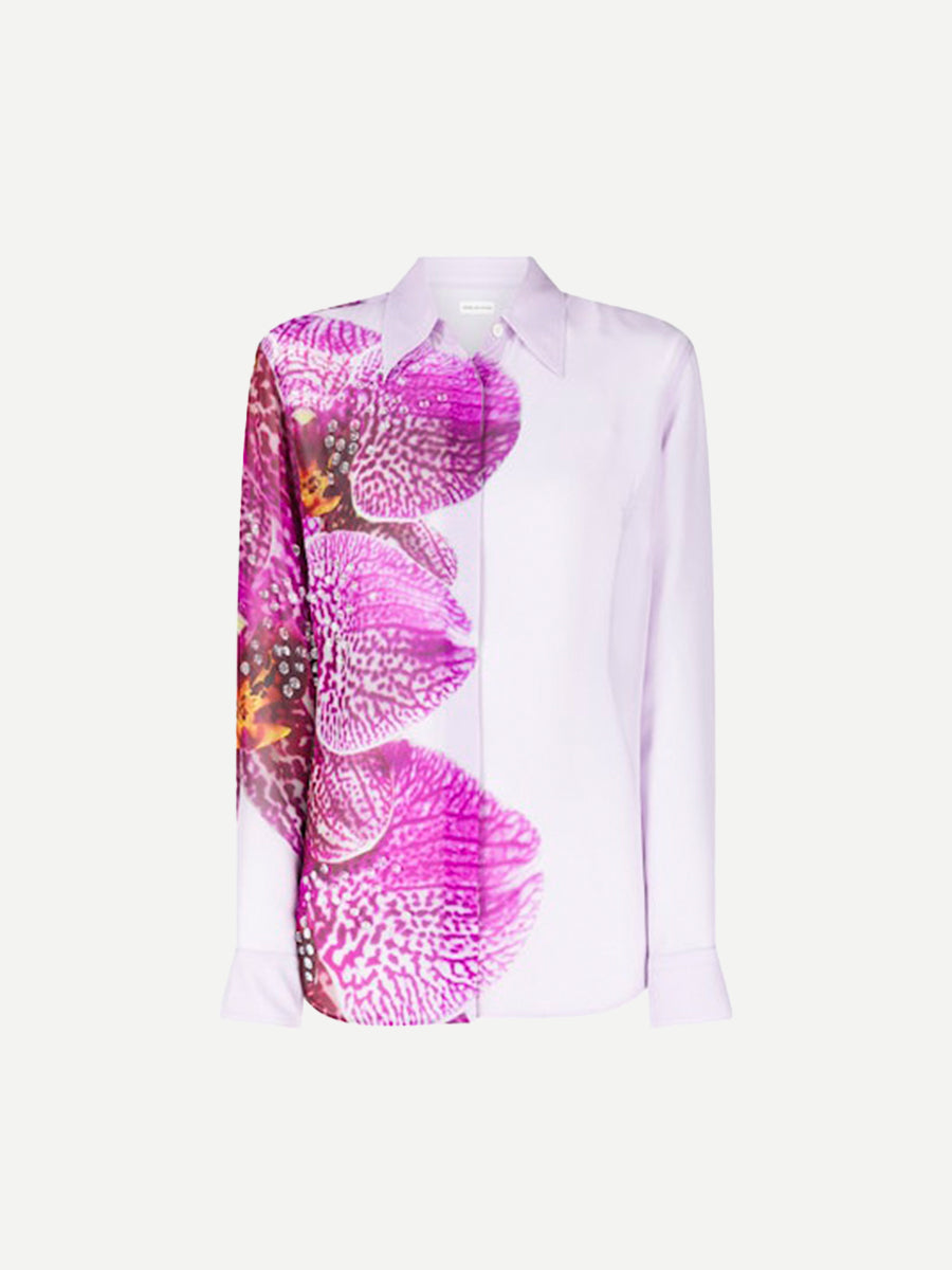 Dries Van Noten | Chowy Embellished Shirt in Fuschia