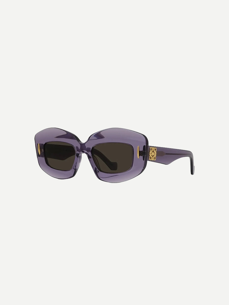 Chunky Anagram Sunglasses in Shiny Violet