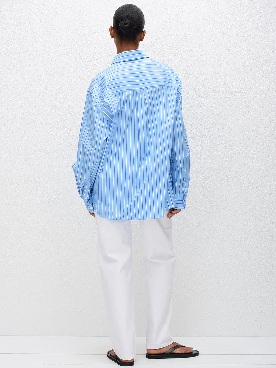Matteau Classic Stripe Shirt in Capri Stripe
