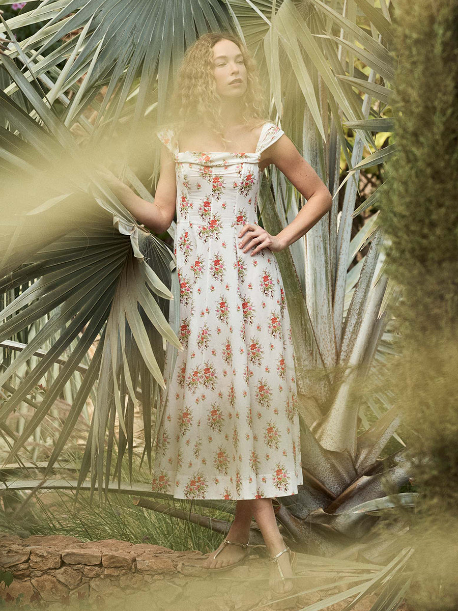 Doen Clea Dress in Rose Petit Bouquet de Chamonix