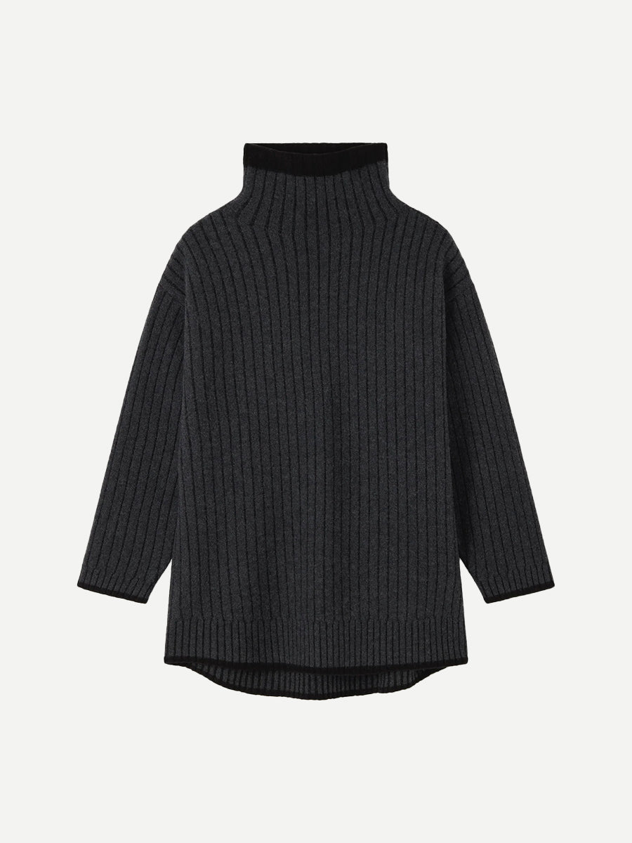 A.Emery Clement Knit in Charcoal Black
