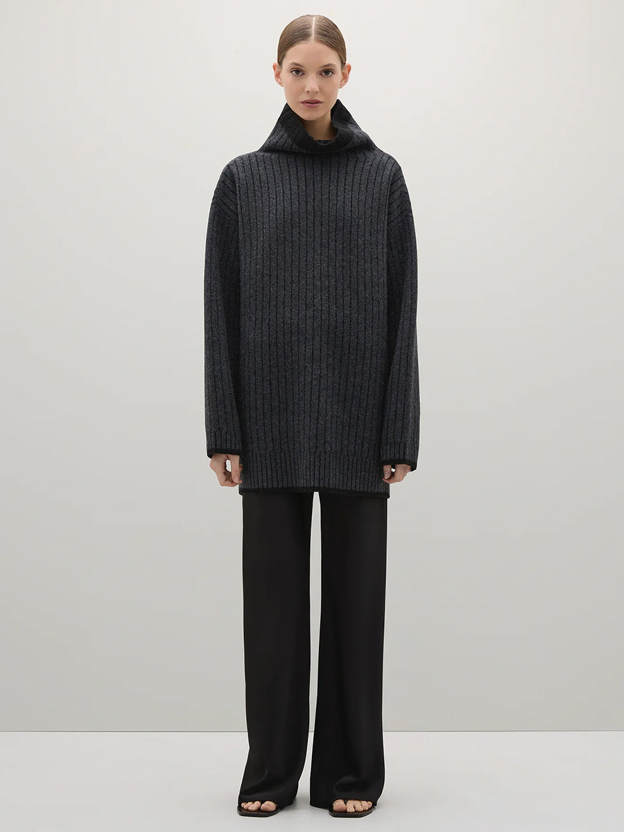 A.Emery Clement Knit in Charcoal Black