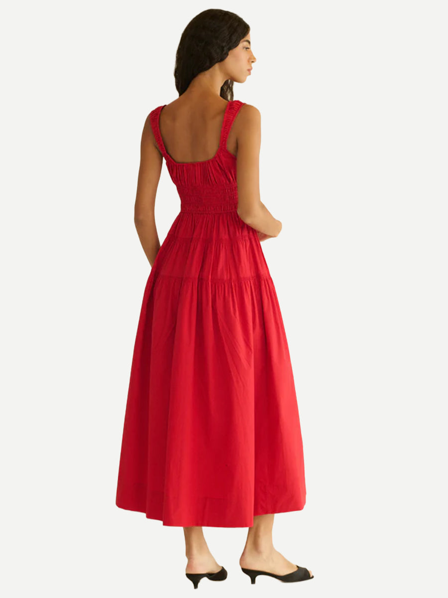 Doen Clover Dress in Deep Tomato