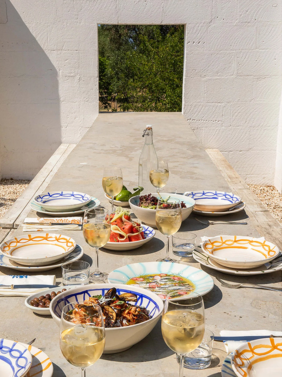 Corda Pasta Bowl in Blue