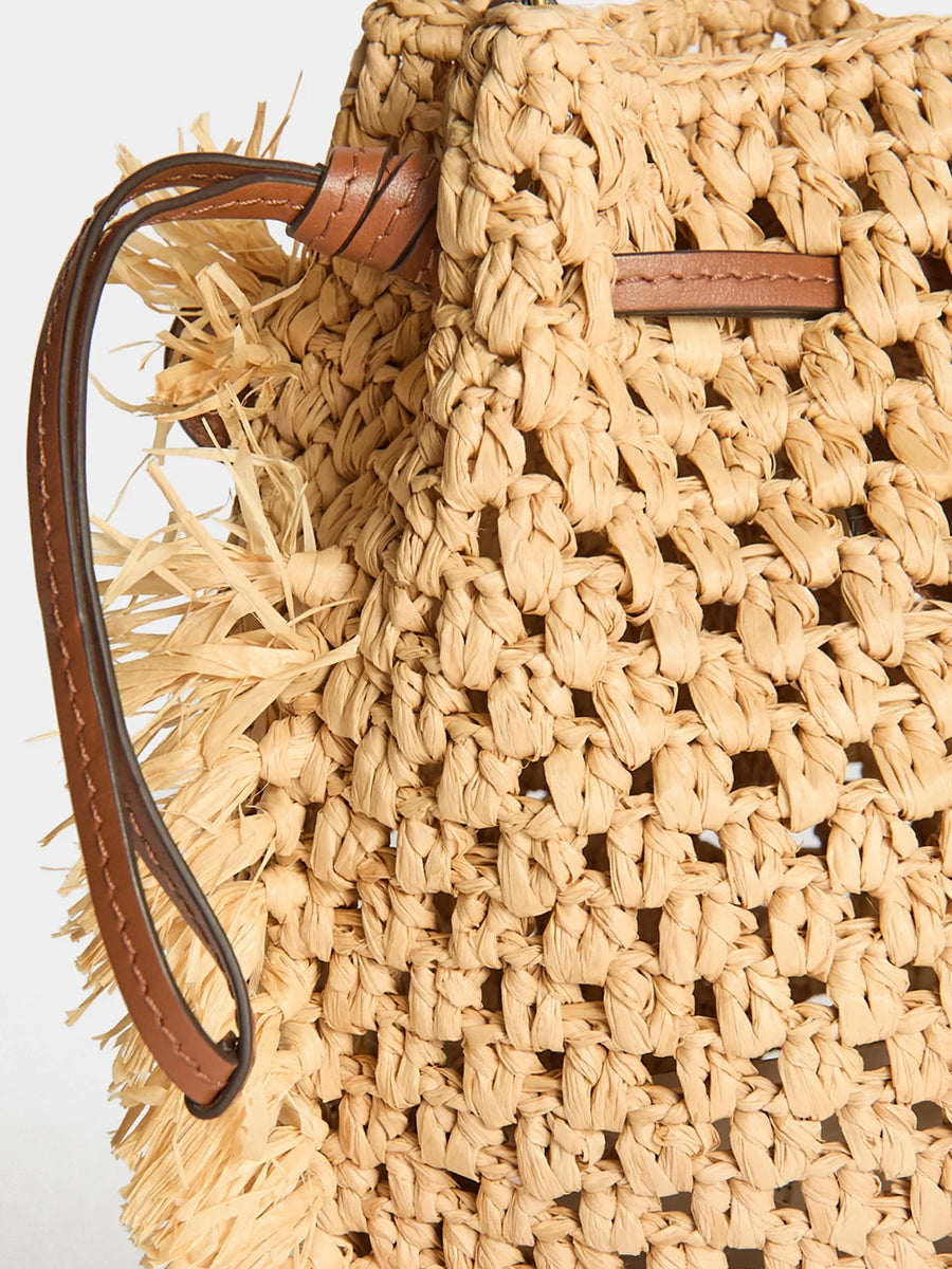 Creature Crossbody in Pecan Raffia