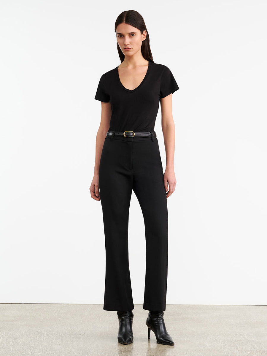 Nili Lotan Cropped Corette Pant in Black