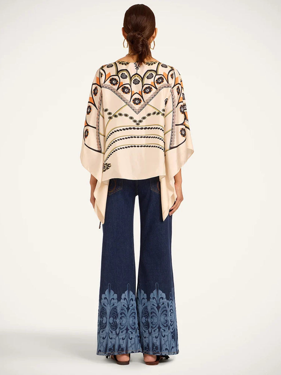 The Cropped Flare Jean in Cocoon Indigo
