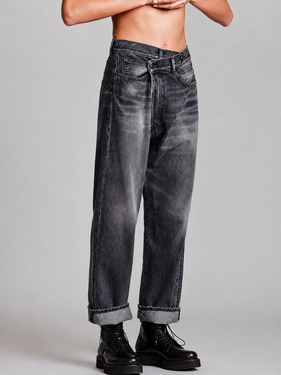 R13 Cross Over Jean in Leyton Black