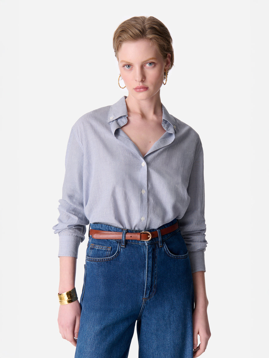 Vanessa Bruno Druyat in Blanc/Bleu Stripe