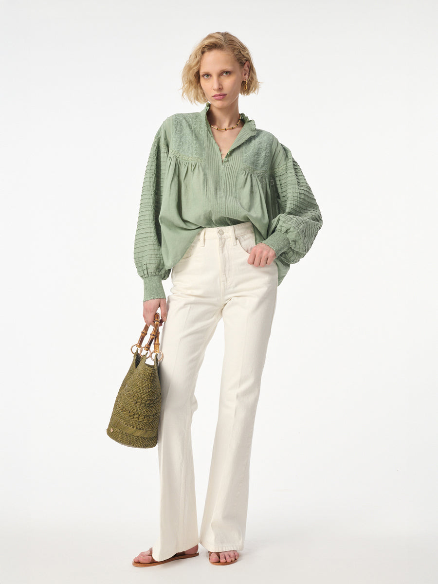 Vanessa Bruno Dahlia Top in Amande