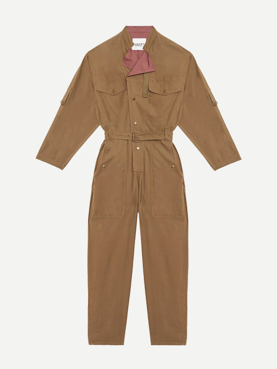 Marant Etoile Dahona Jumpsuit in Khaki