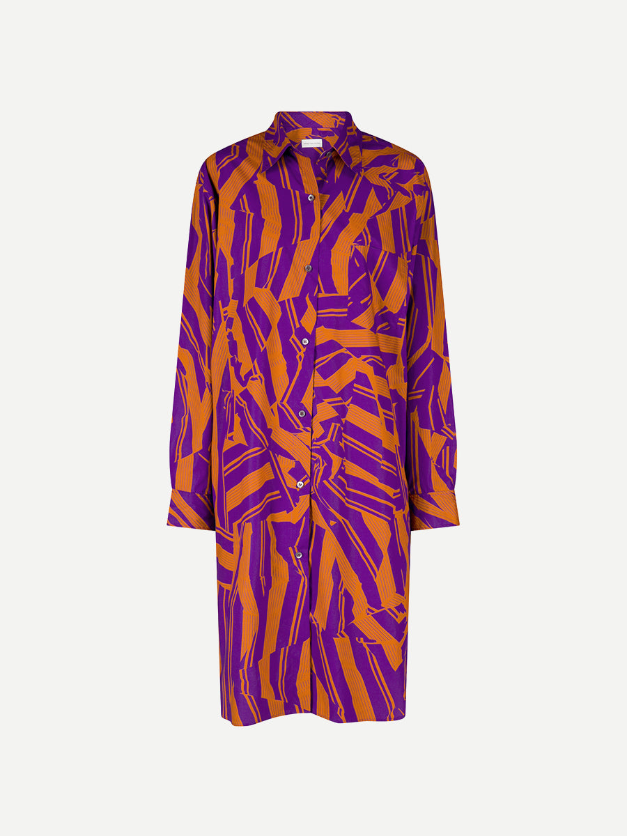 Dries Van Noten Dayley Short Dress in Orange