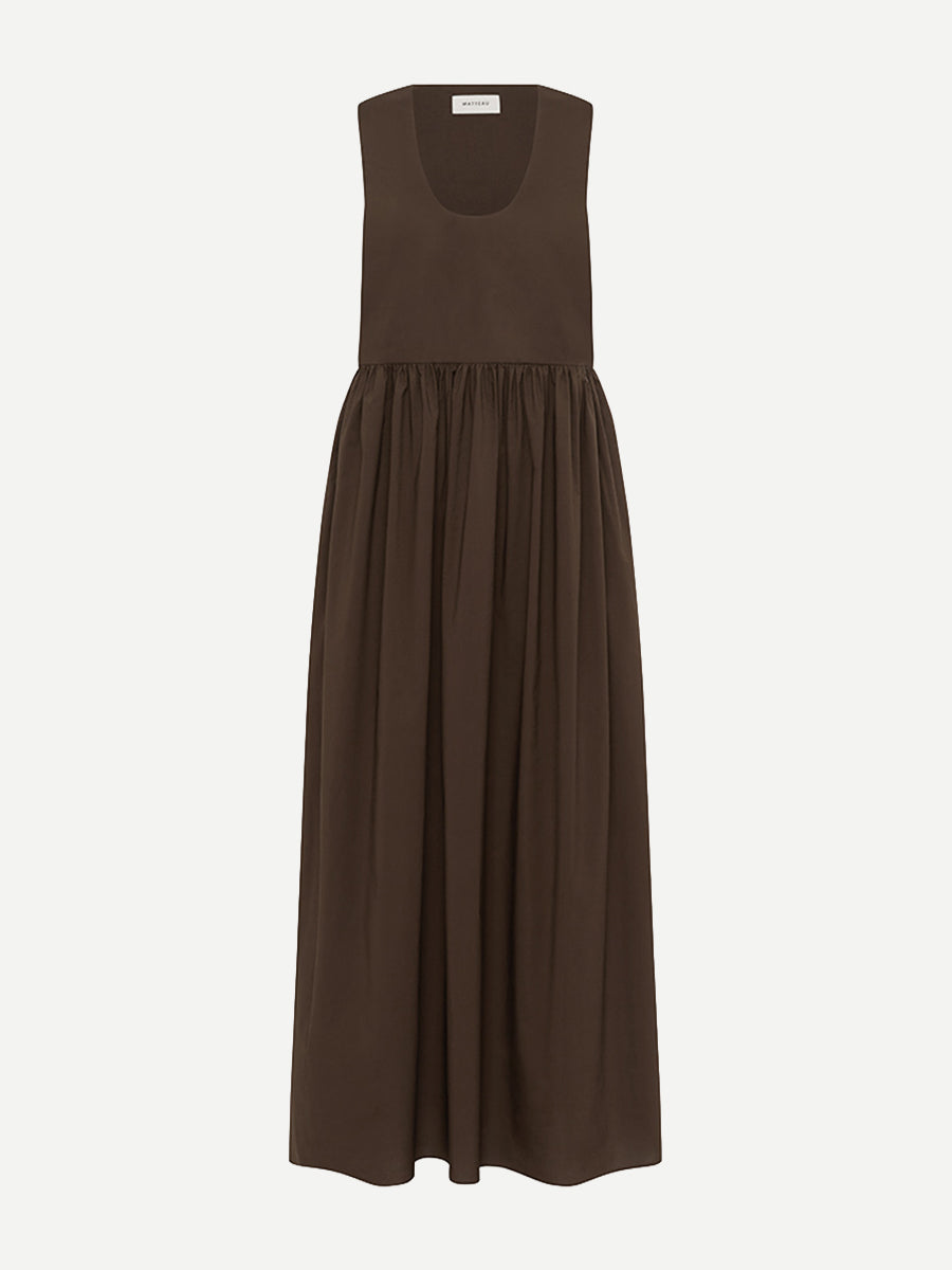 Deep U Sundress in Chocolate