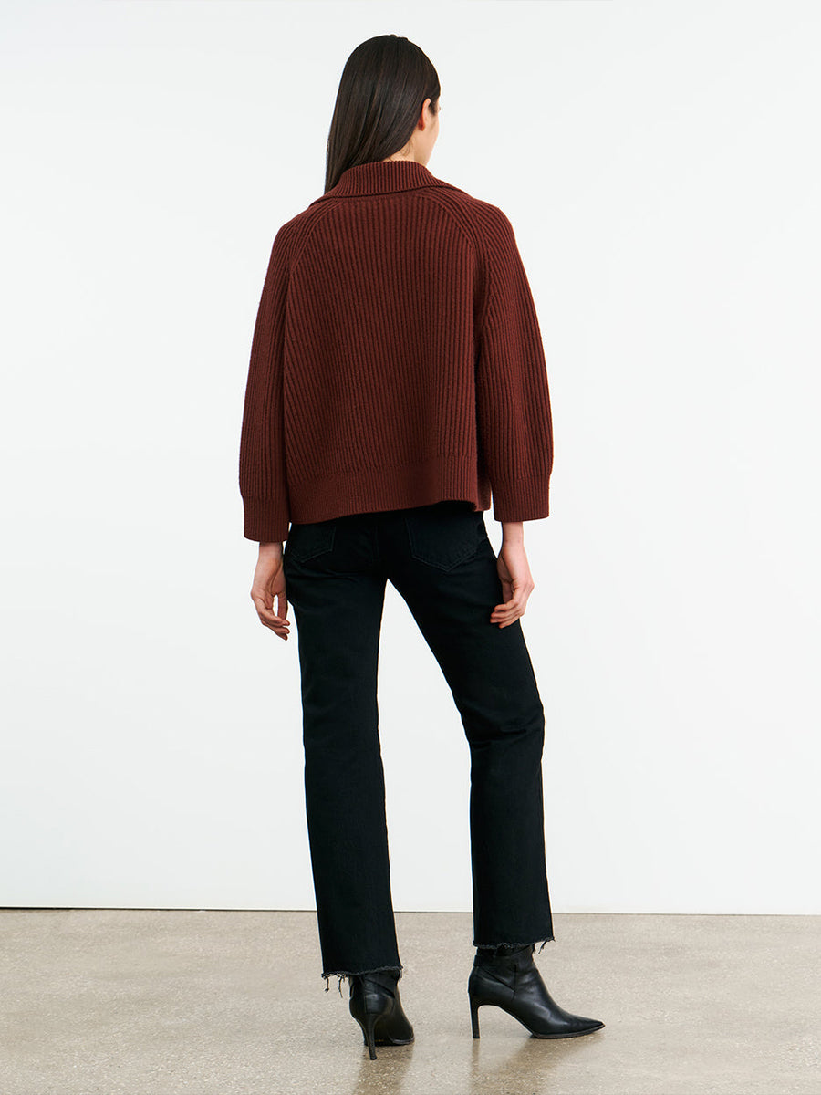 Deryl Cardigan in Dark Rust