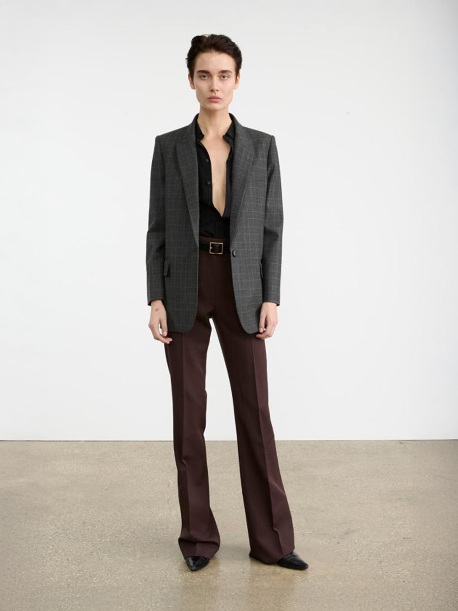 Nili Lotan Diane Blazer in Espresso Check | Shop Now at Adam Heath, Perth Western Australia