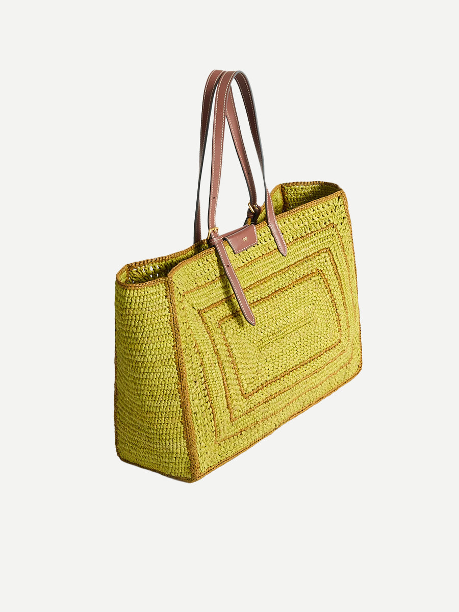 E/W Bow Tote in Casper Raffia
