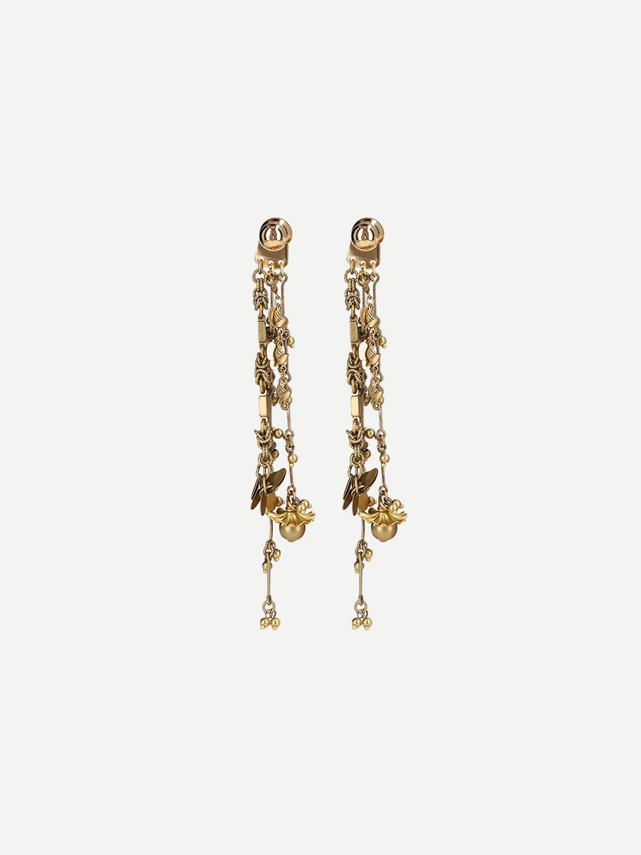 Drop Earpins in Old Brass