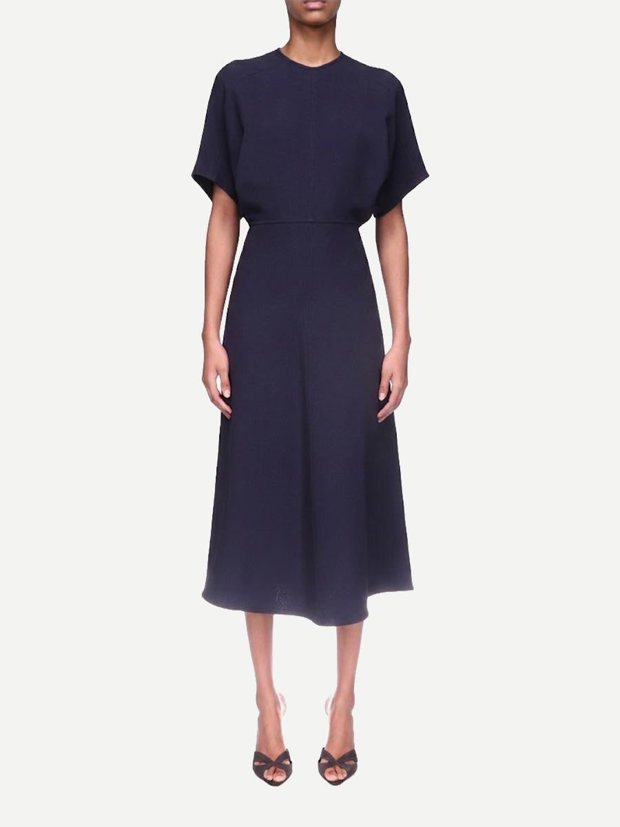 Eleanor Midi Dress in Ink