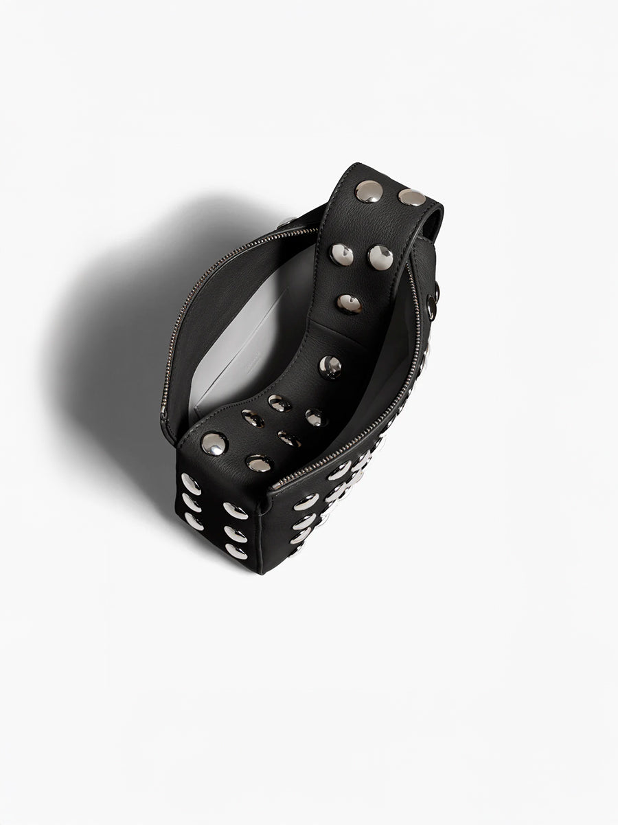 Khaite Elena Small Handbag with Silver Studs in Black | Shop Adam Heath in Perth, Western Australia