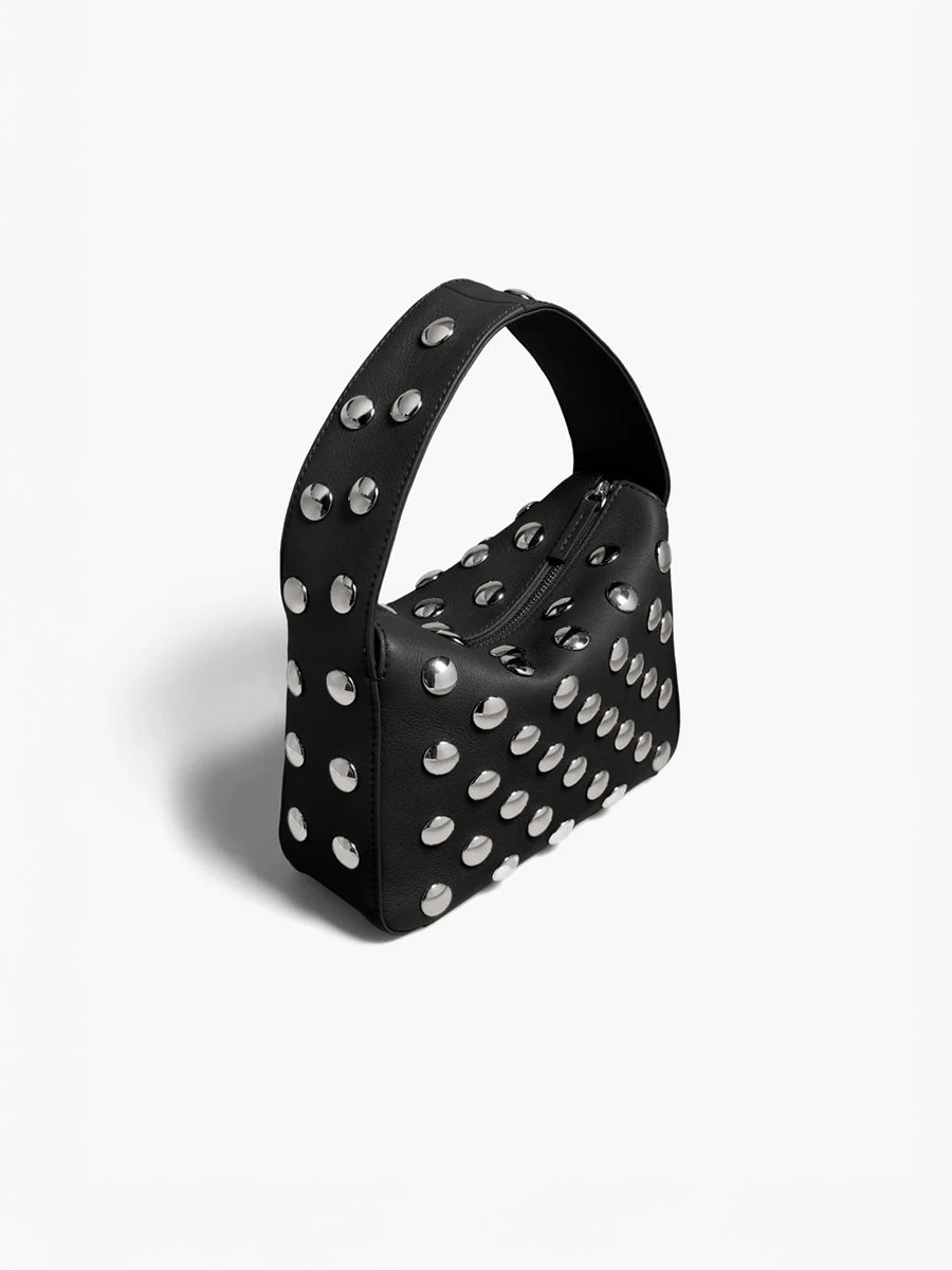 Khaite Elena Small Handbag with Silver Studs in Black | Shop Adam Heath in Perth, Western Australia