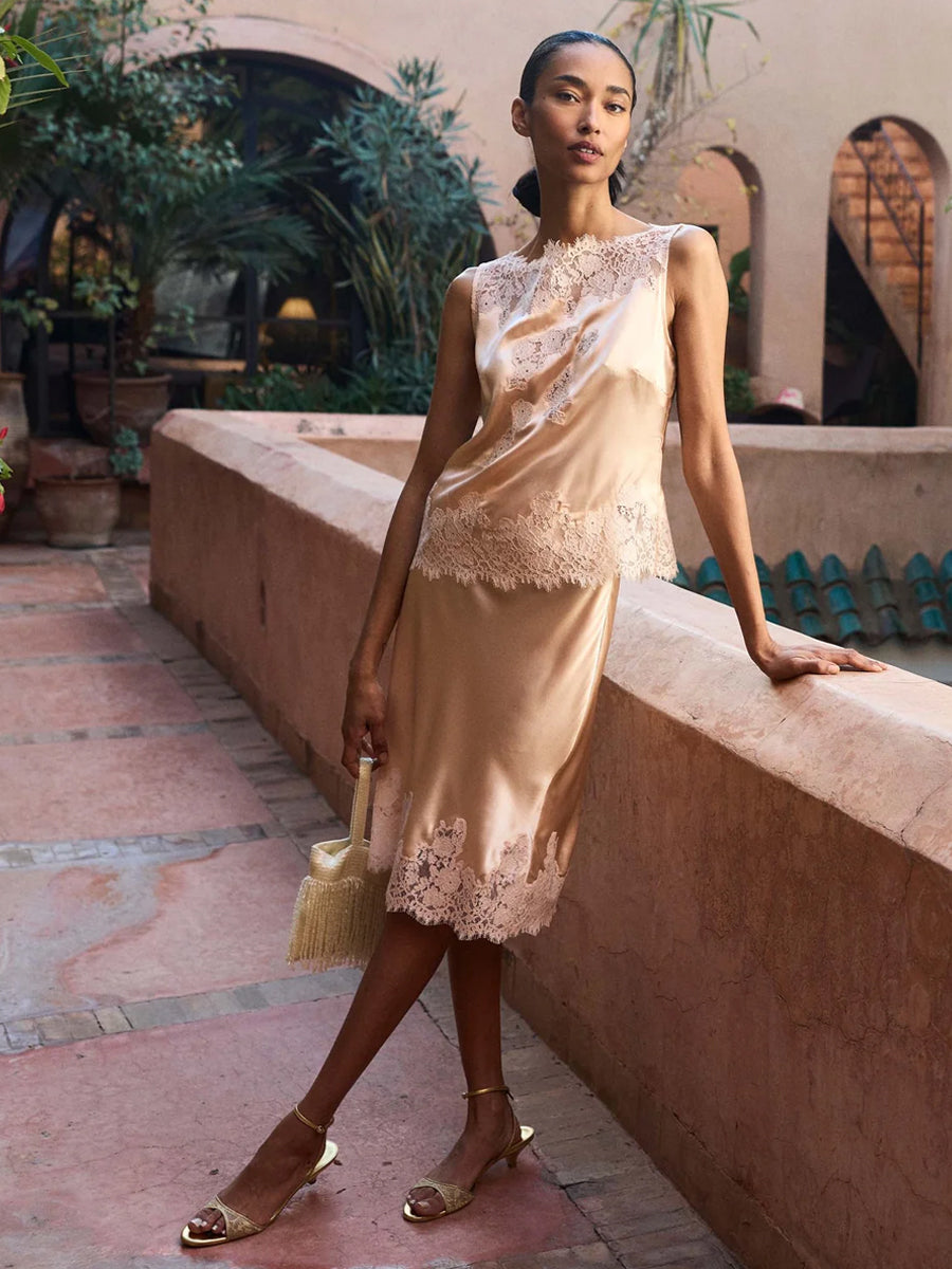 Elowette Skirt in Peach Sorbet