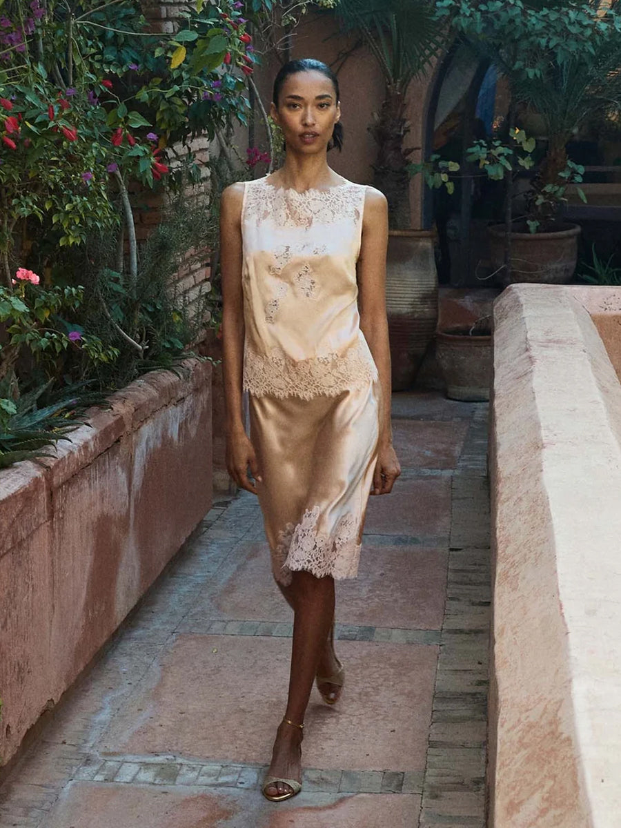 Elowette Skirt in Peach Sorbet