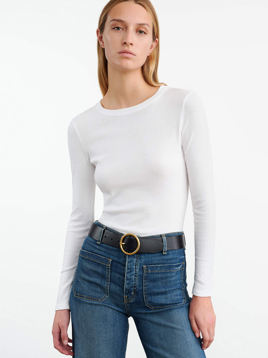 Nili Lotan Emelie Tee in White