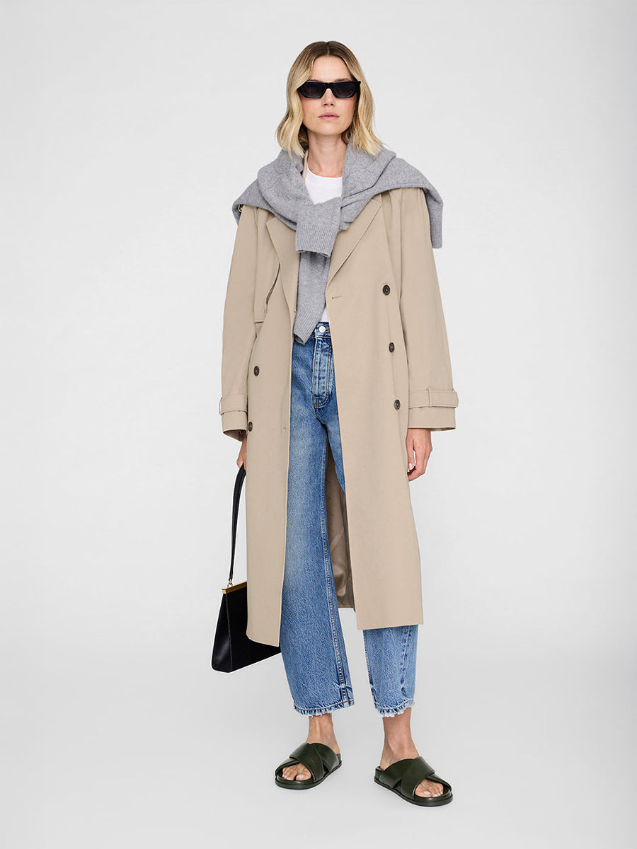 Anine Bing Emi Slides in Olive