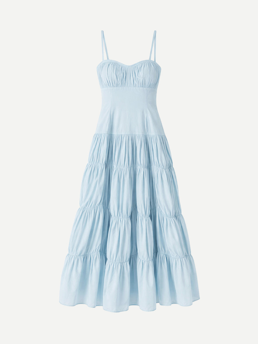 Ulla Johnson Emmalina Midi Dress in Adriatic