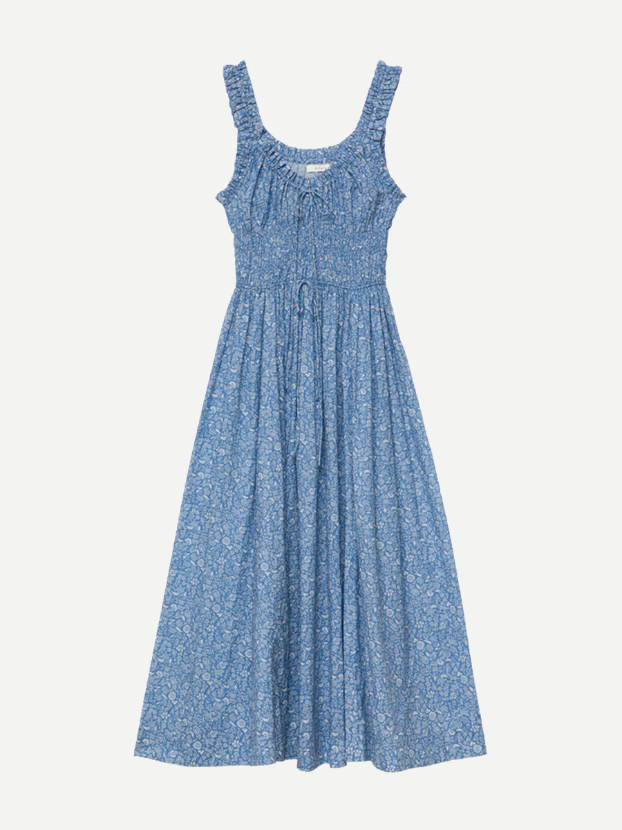 Doen | Emmaretta Dress in Blue Garden Bloom