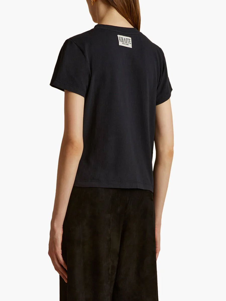 Khaite Emmylou Tee Shirt in Washed Black
