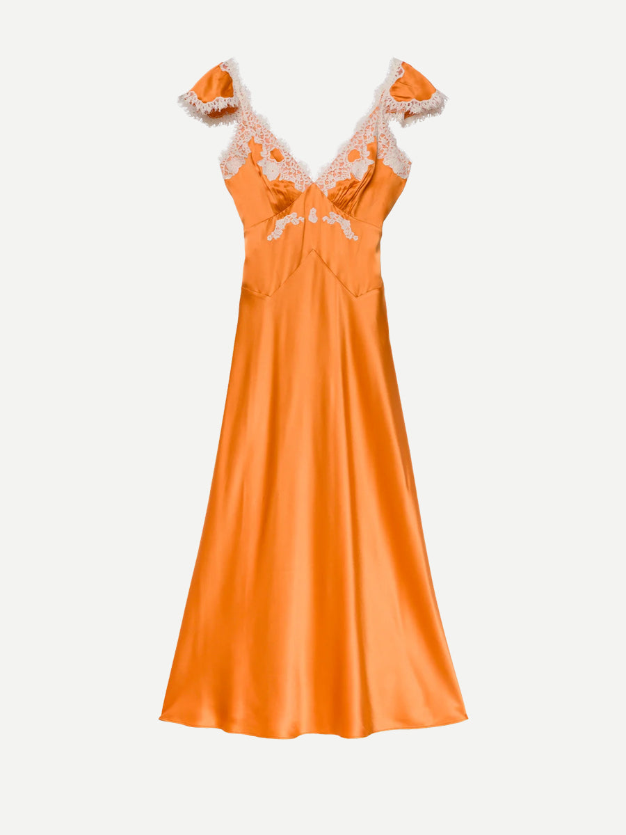 Fiona Dress in Tangerine