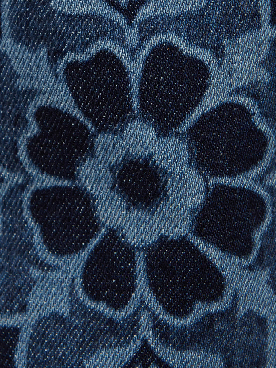 The Flare Jean in Partenope Laserato Navy