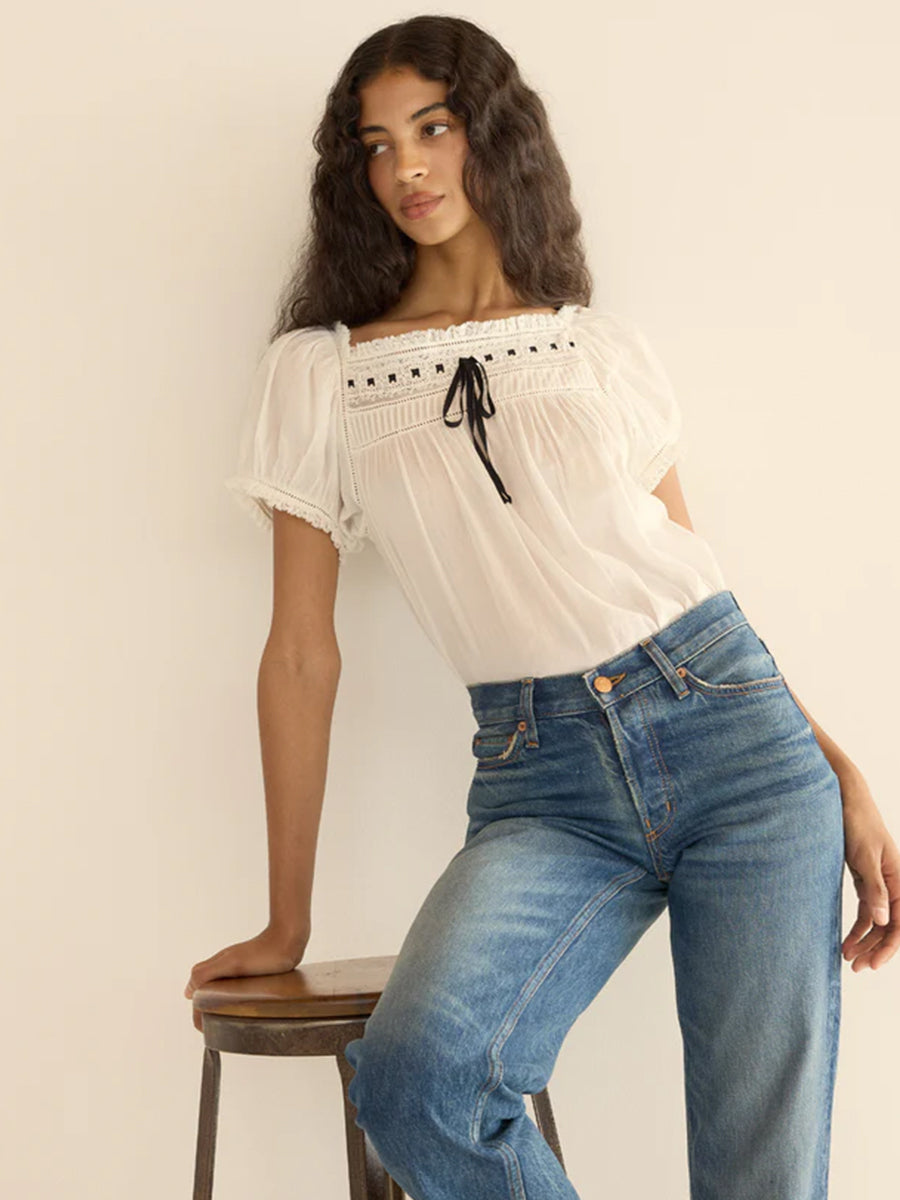 Doen Fleurine Top in Salt