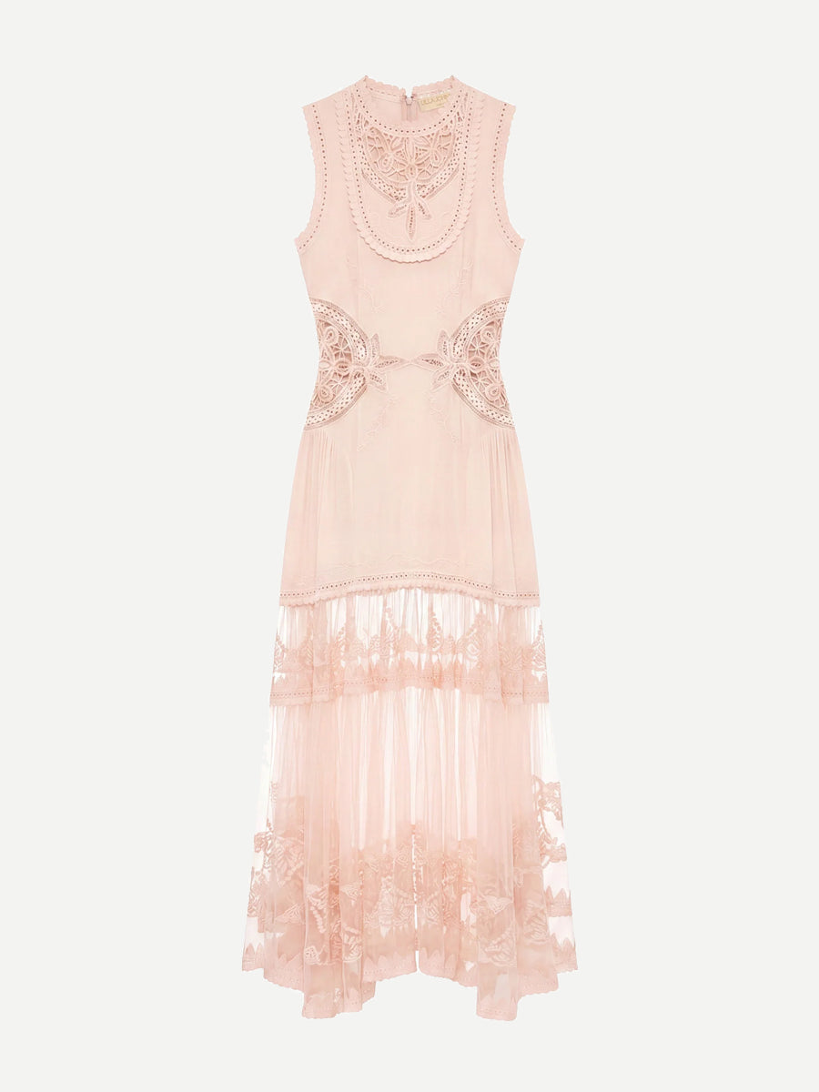 Florence Silk Dress in Blush