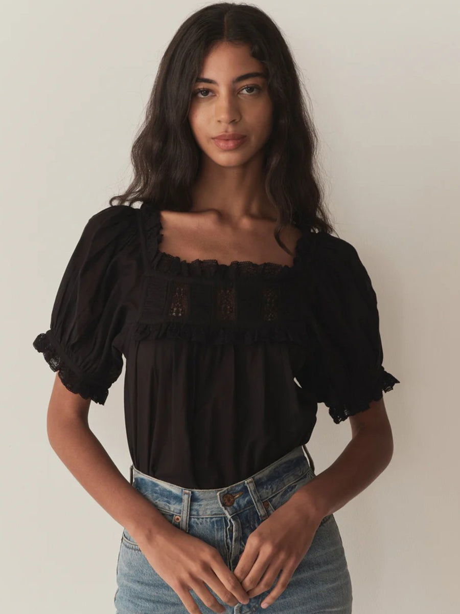 Doen Frances Top in Black