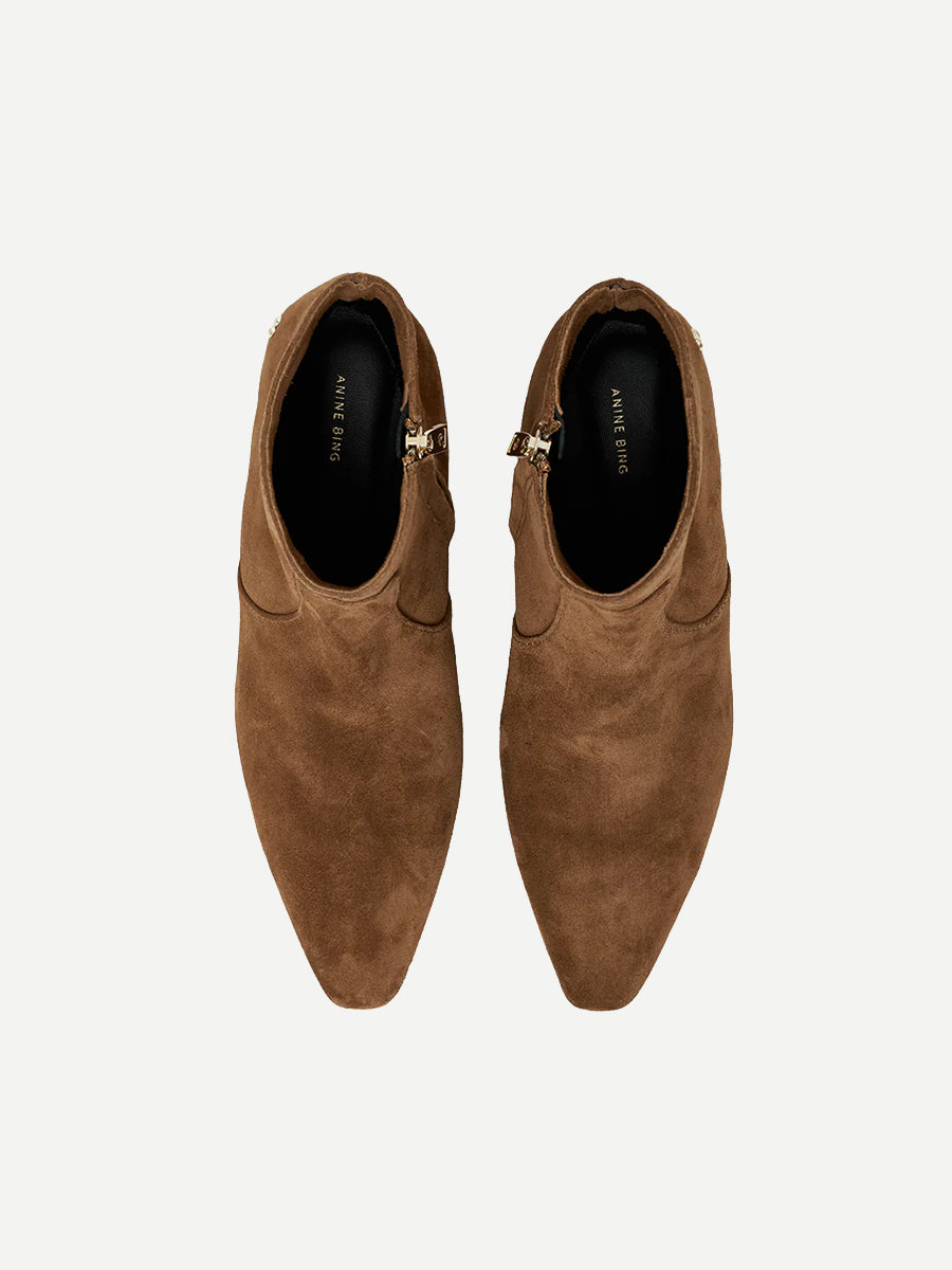 Anine Bing Freya Flat Boots in Tobacco