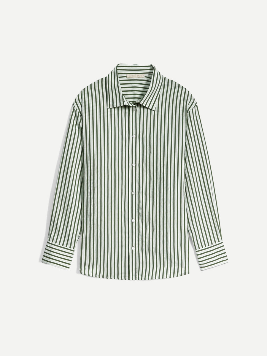 Vanessa Bruno Georges Shirt in Vert Stripe