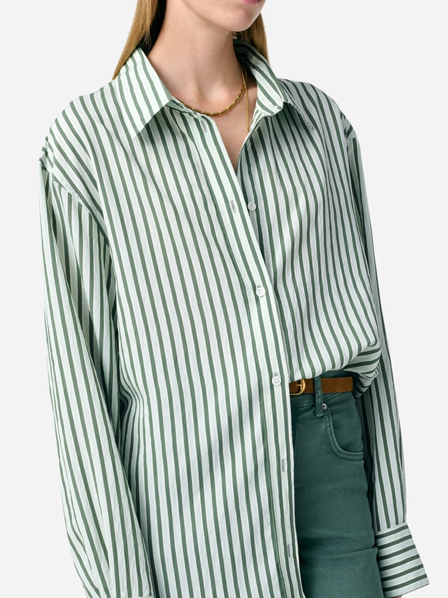 Vanessa Bruno Georges Shirt in Vert Stripe