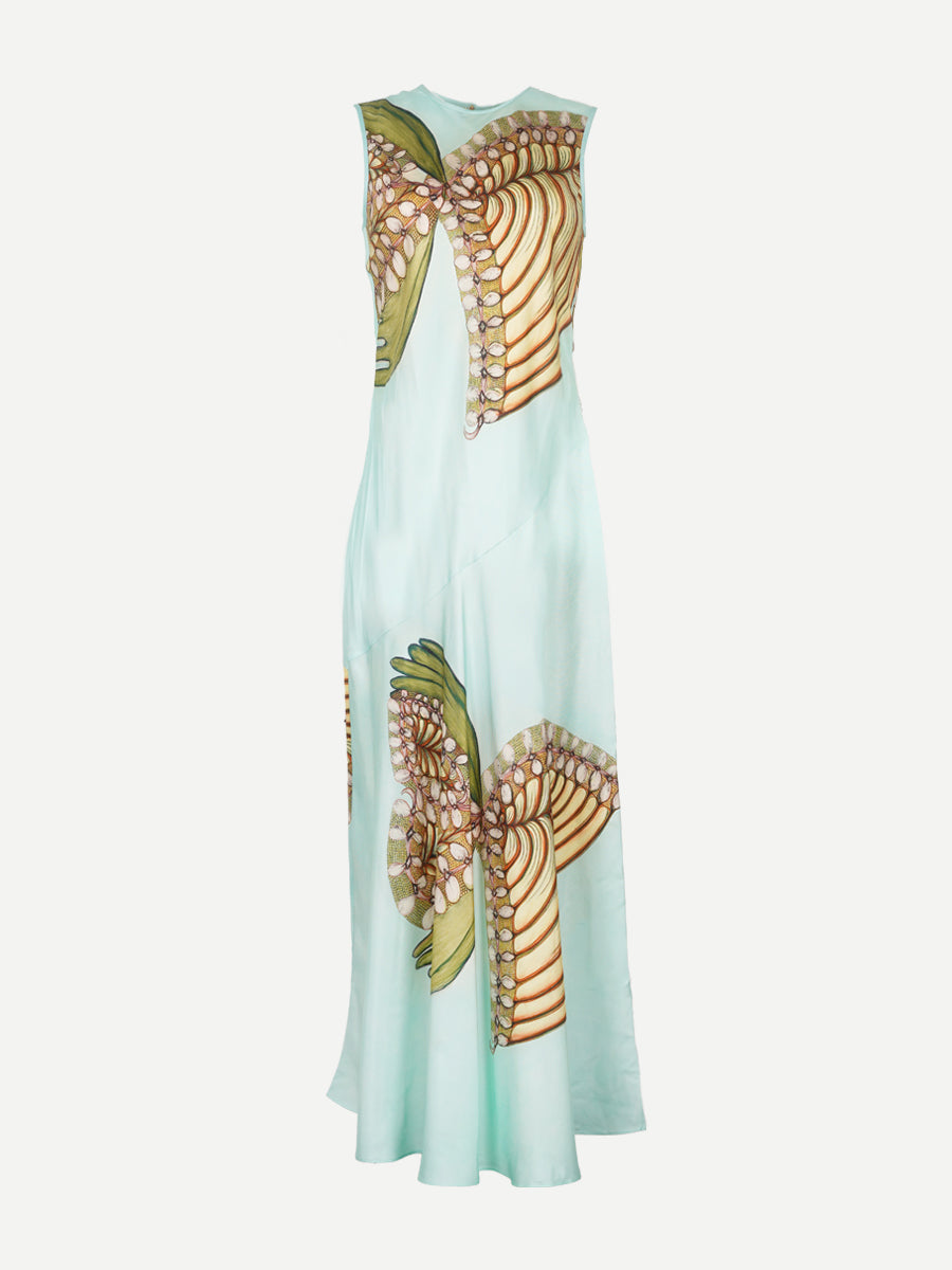 Ulla Johnson Gaea Midi Dress in Water Blossoms