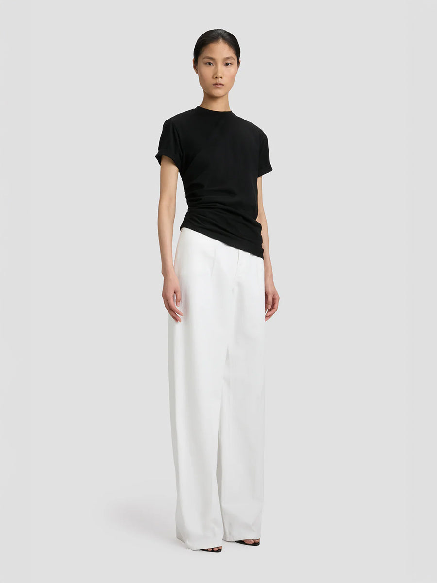 Victoria Beckham |Gathered Detail Tshirt in Black